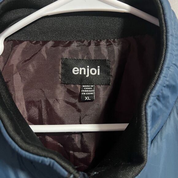 Enjoi Men Titanic Puffer Vest Blue X-Large Nylon Fisherman Pockets - Picture 5 of 7